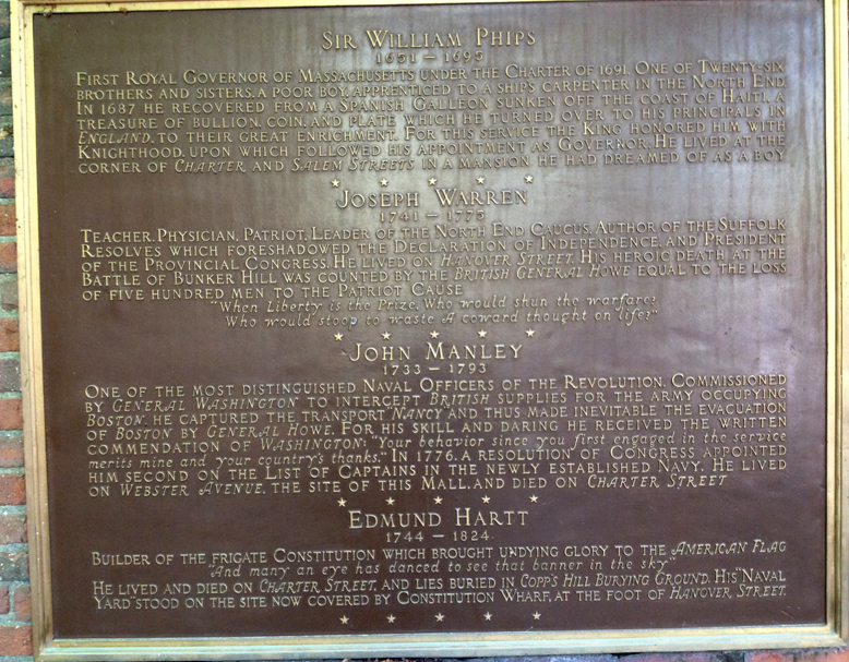 Paul Revere Mall plaque #5