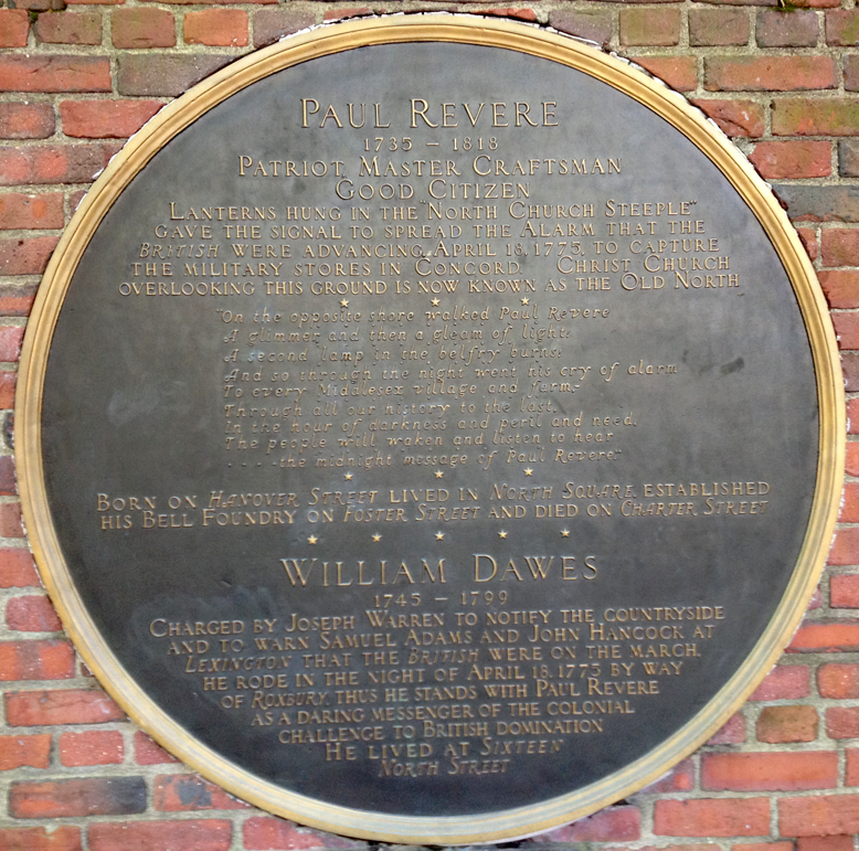 Paul Revere Mall plaque #6